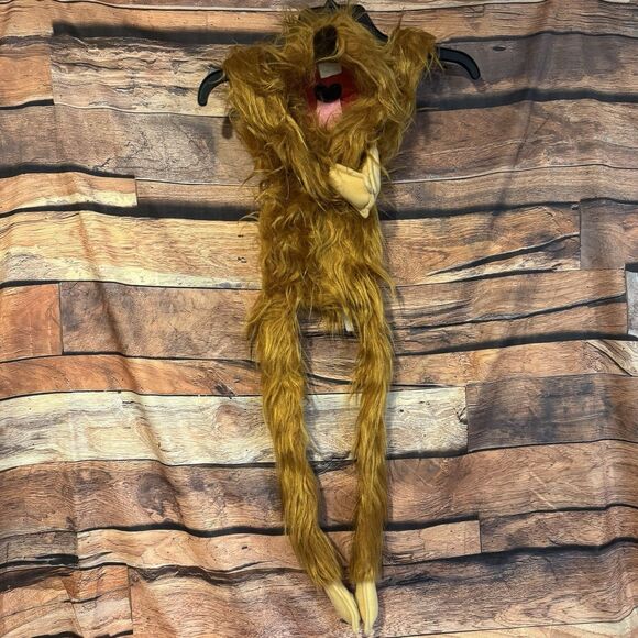 Vintage 1980 Furry Huggems Beaver Wrap Plush Puppet Squeaker Toy Hanging Brown - Picture 4 of 9